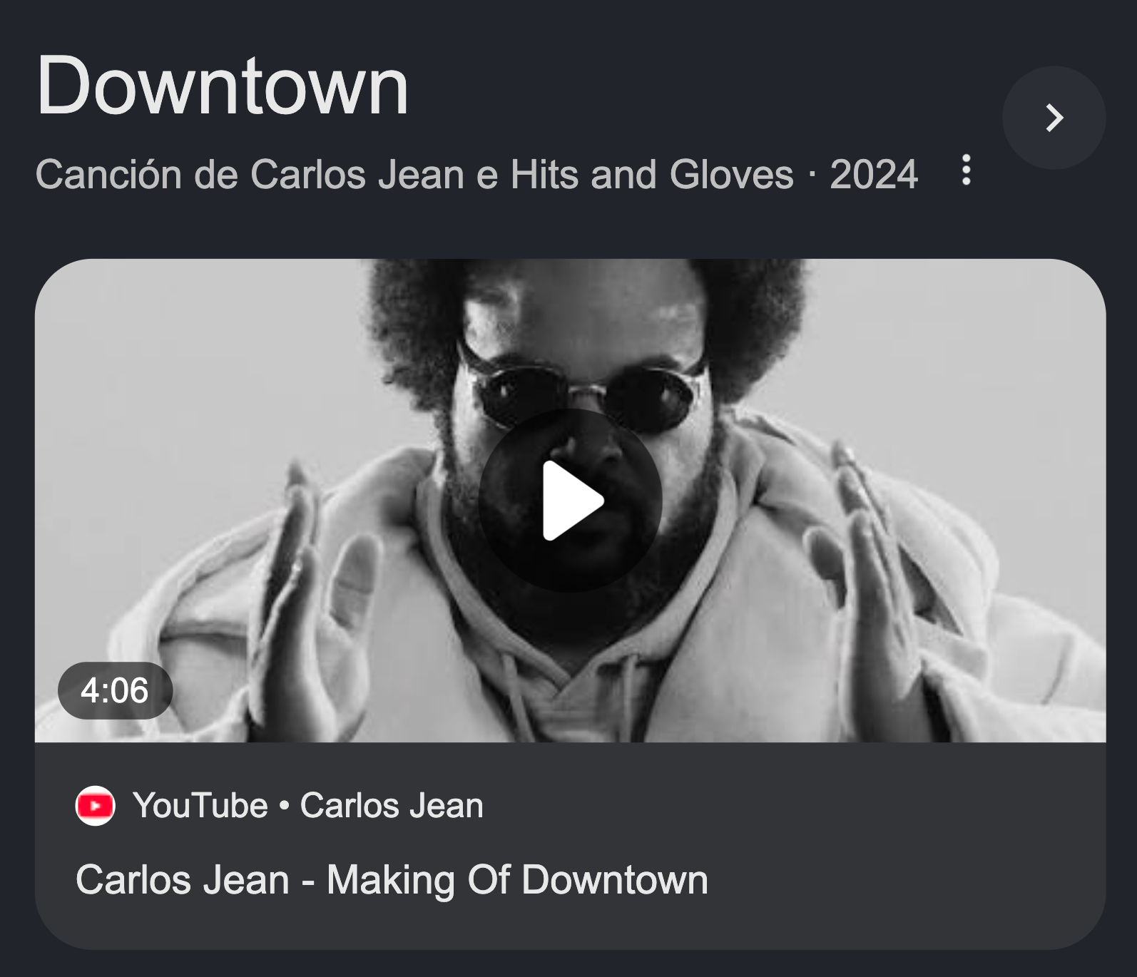Carlos Jean portrait featured in the promotional artwork of the “Downtown” videoclip.